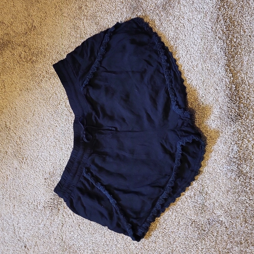 Aeropostale Navy Blue Crochet Trim Shorts.  Size Medium